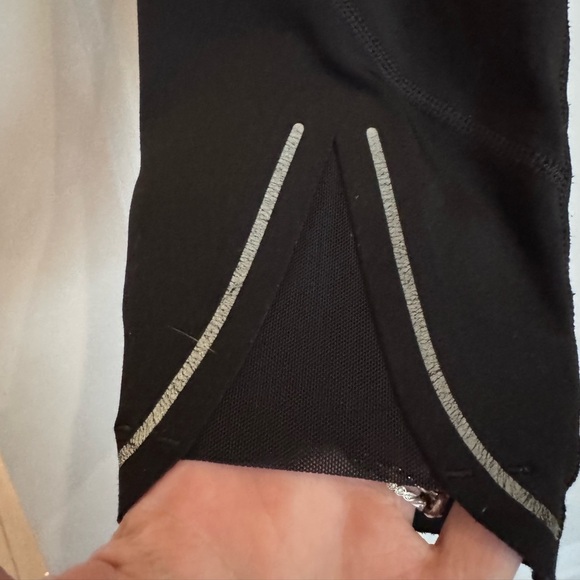Athleta Running Black Leggings with reflective ankles - Picture 6 of 9